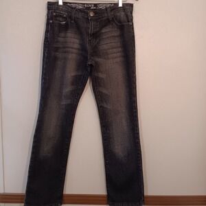 Elite Jeans Womens Size 13/14 Dark Wash Denim Embellished Pockets Low Rise